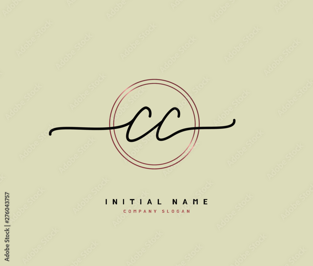 C CC Beauty vector initial logo, handwriting logo of initial signature, wedding, fashion, jewerly, boutique, floral and botanical with creative template for any company or business. C CC Beauty vector initial logo, handwriting logo of initial signature, wedding, fashion, jewerly, boutique, floral and botanical with creative template for any company or business.