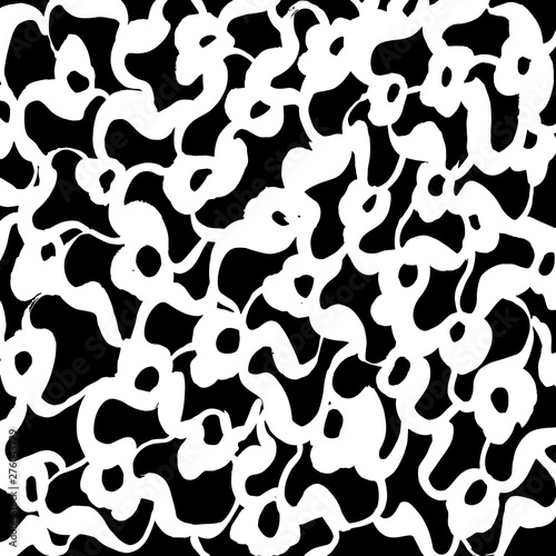 Brush grunge pattern. White and black vector.