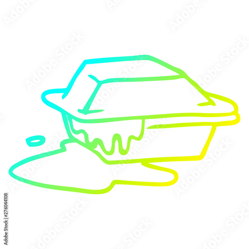 cold gradient line drawing cartoon food take out