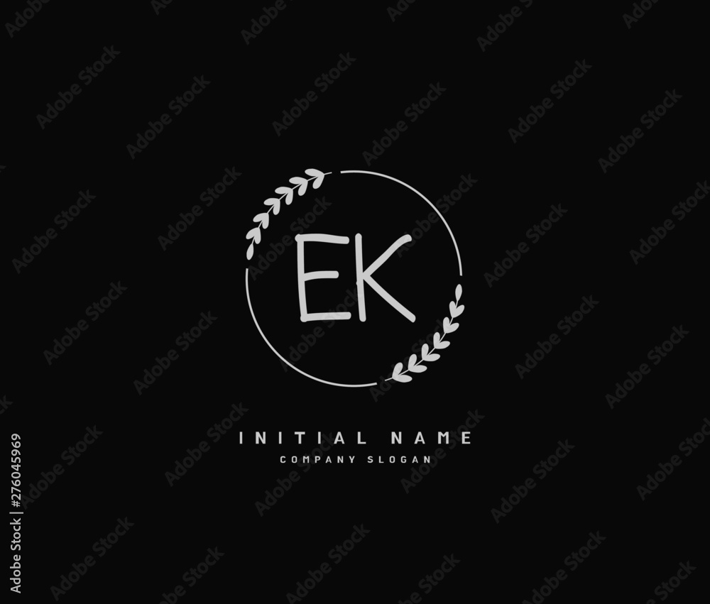 E K EK Beauty vector initial logo, handwriting logo of initial signature, wedding, fashion, jewerly, boutique, floral and botanical with creative template for any company or business. E K EK Beauty vector initial logo, handwriting logo of initial signature, wedding, fashion, jewerly, boutique, floral and botanical with creative template for any company or business.