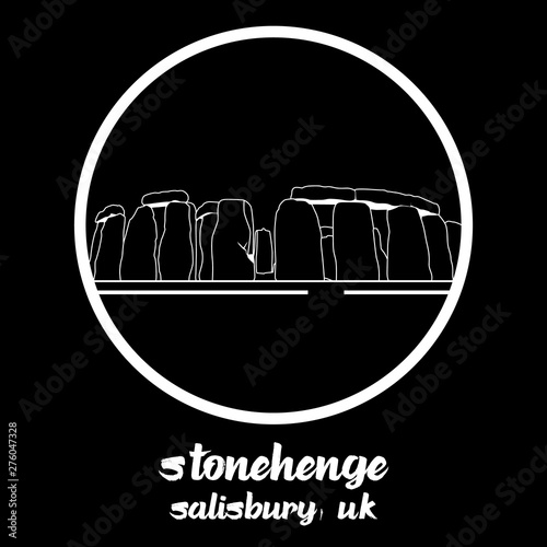 Circle Icon stonehenge. vector illustration