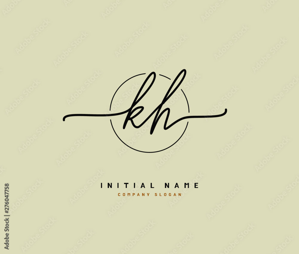K H KH Beauty vector initial logo, handwriting logo of initial signature, wedding, fashion, jewerly, boutique, floral and botanical with creative template for any company or business. K H KH Beauty vector initial logo, handwriting logo of initial signature, wedding, fashion, jewerly, boutique, floral and botanical with creative template for any company or business.