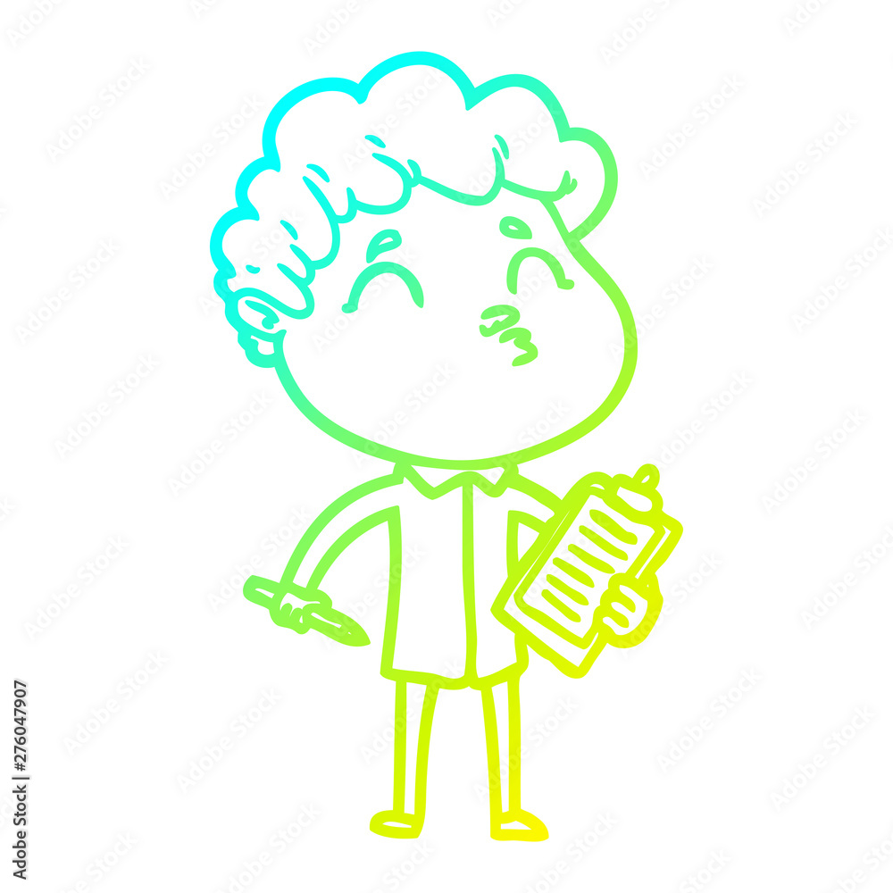 cold gradient line drawing cartoon man pouting cold gradient line drawing cartoon man pouting