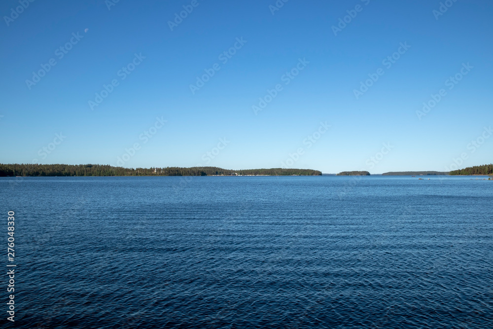 Lake scenery in Malonsaari, Imatra Finland