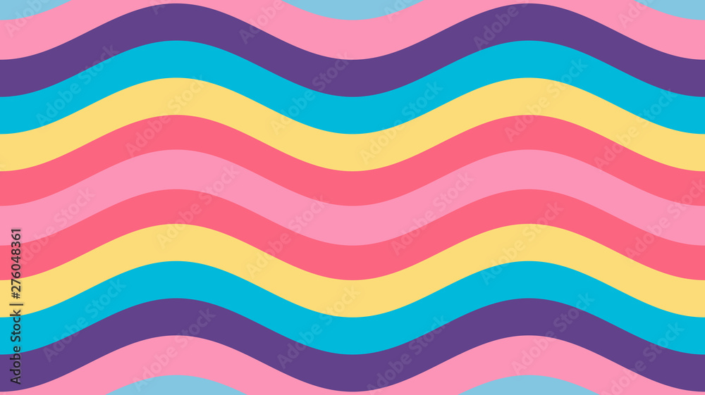 Abstract kawaii Colorful rainbow background. Soft gradient pastel Comic graphic. Concept for wedding card design or presentation