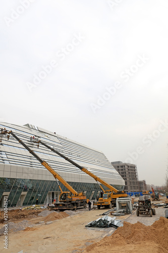 Tangshan international conference and exhibition center construction site, tangshan city, hebei province, China
