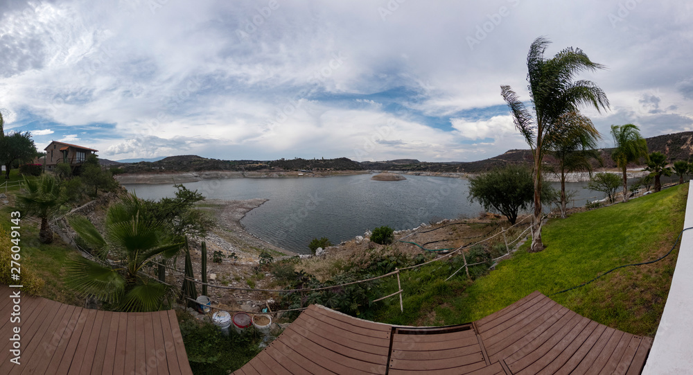 panoramic view from the island of tzibanza Queretaro Mexico