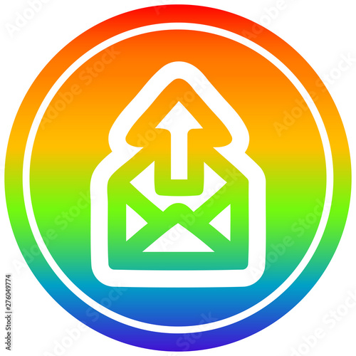 Free Download send email circular in rainbow spectrum - GFXLoad