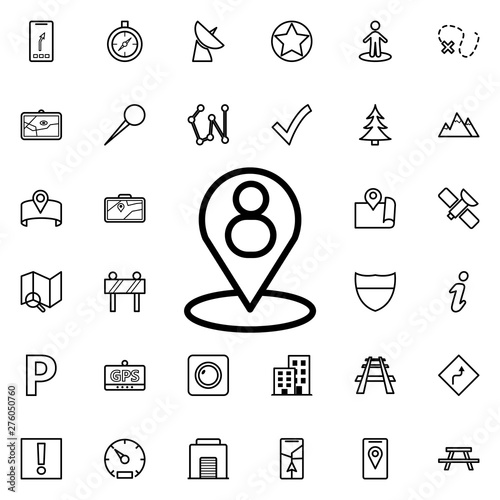 Man in pin icon. Universal set of navigation for website design and development, app development