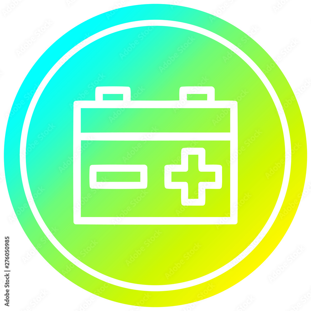 industrial battery circular in cold gradient spectrum industrial battery circular in cold gradient spectrum