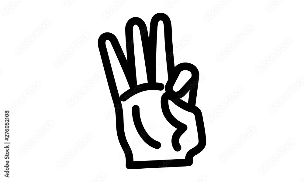 American Sign Language (ASL) Letter F icon American Sign Language (ASL) Letter F icon