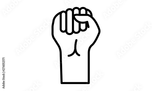Finger spelling the letter "S" in American Sign Language (ASL)