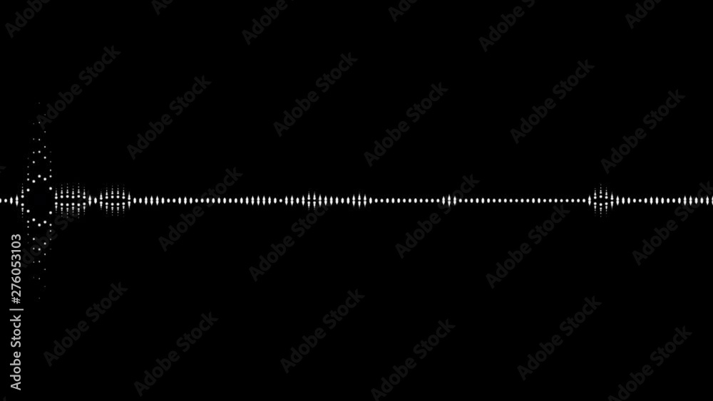 A simple black and white audio visualization effect A simple black and white audio visualization effect