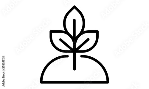 Branch leaves icon for nature and environment