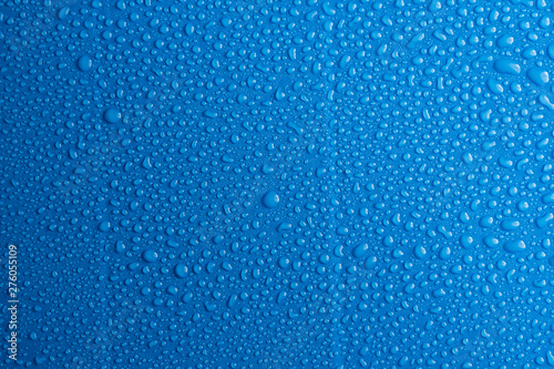 Clean water drops blue background