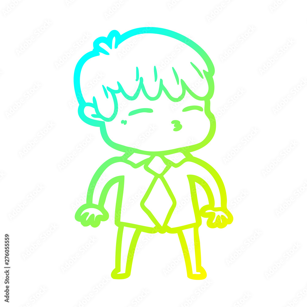 cold gradient line drawing cartoon curious boy cold gradient line drawing cartoon curious boy
