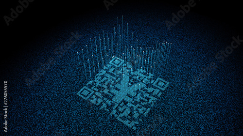 Digital Technology QR Code, Network Identification and Connection,renminbi