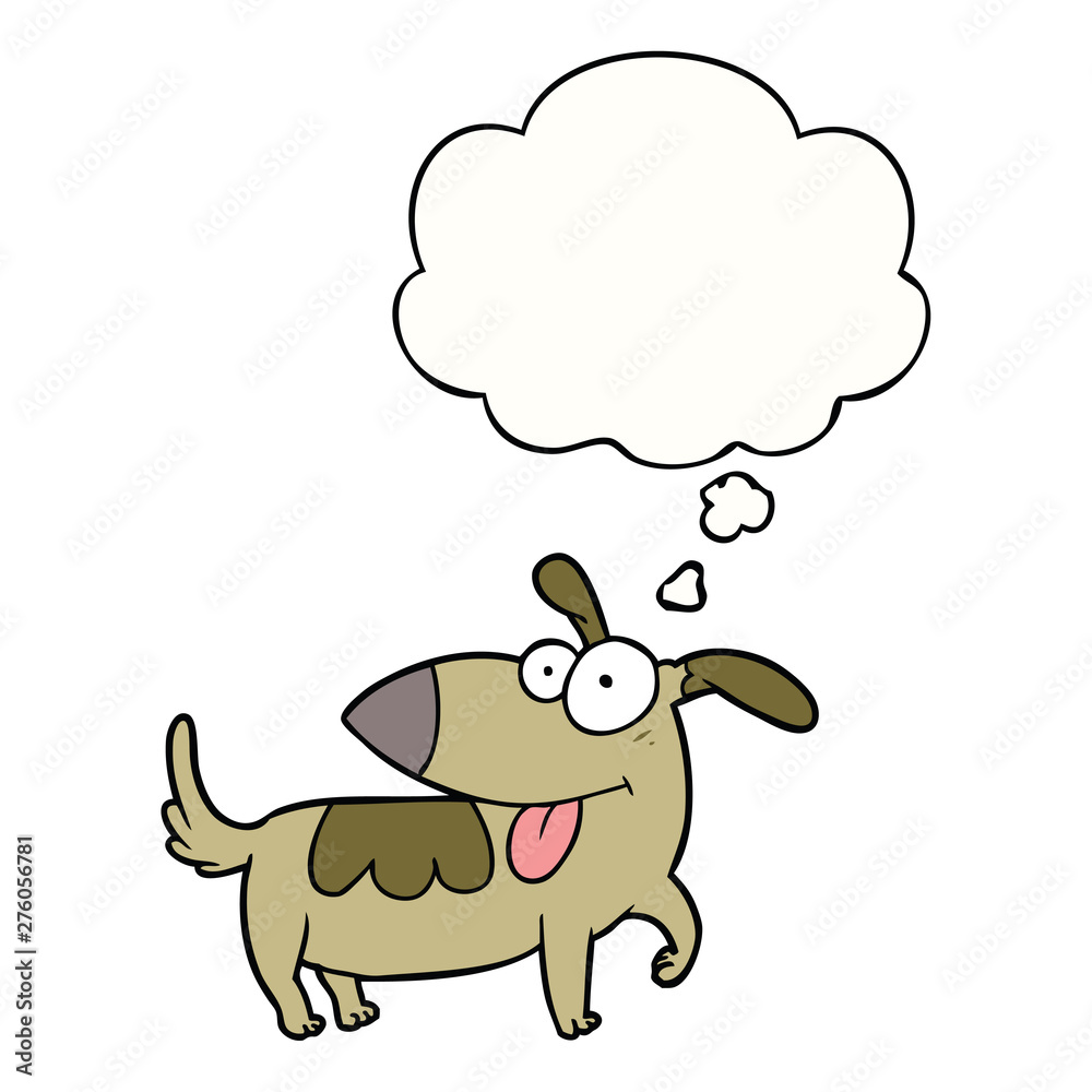 cartoon happy dog and thought bubble cartoon happy dog and thought bubble