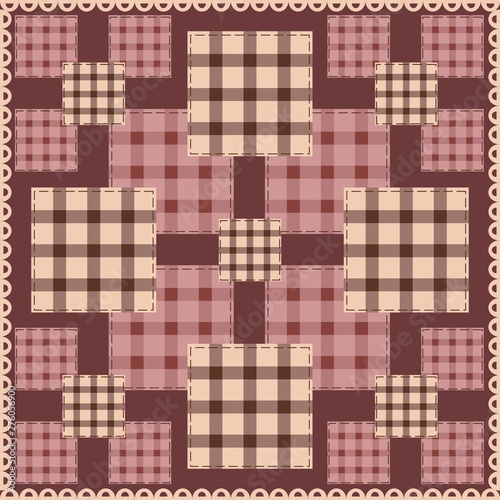 Patchwork with patchwork patterned cage