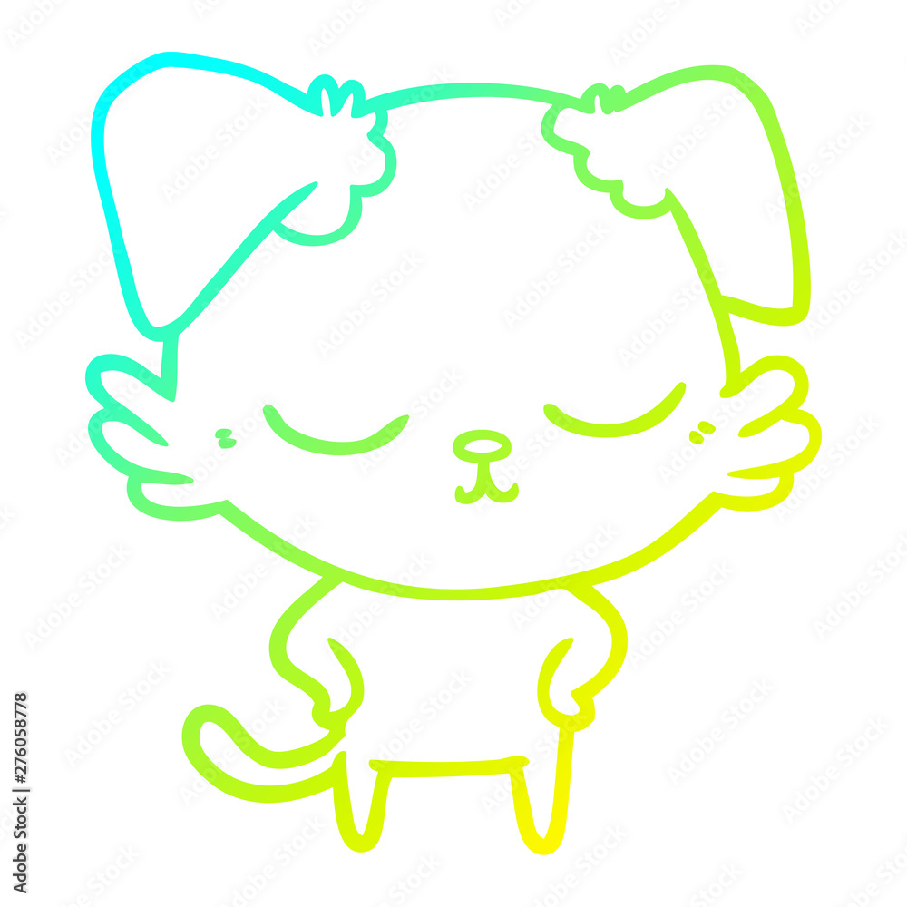 cold gradient line drawing cute cartoon dog cold gradient line drawing cute cartoon dog