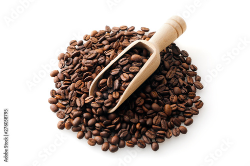 コーヒー豆 Coffee beans on white background