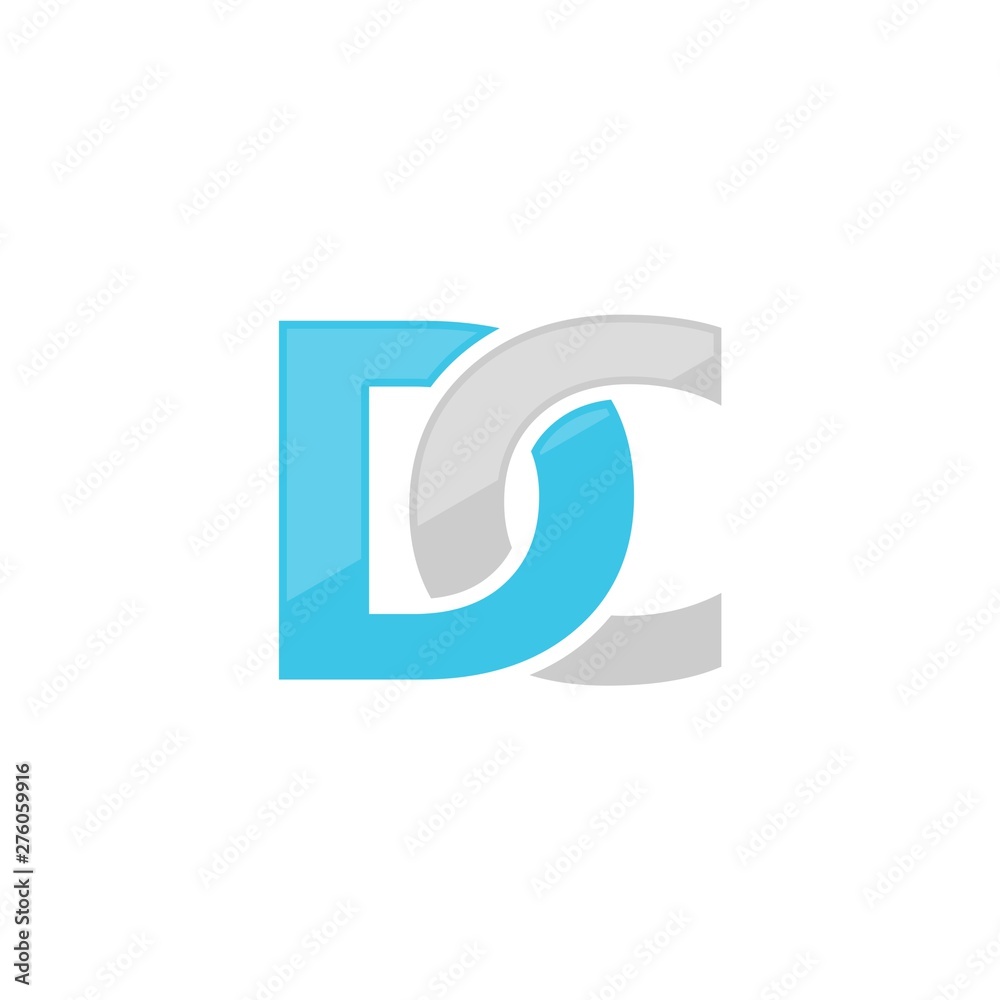 Initial DC, Logo template illustration Initial DC, Logo template illustration