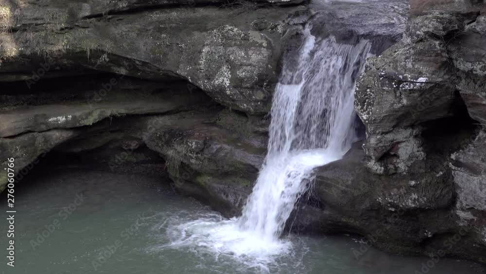 Secluded quiet waterfall in forest hills 4k Secluded quiet waterfall in forest hills 4k