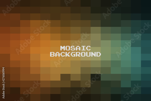 Abstract Dark geometric Background, Creative Design Templates. Pixel art Grid Mosaic, 8 bit vector background.
