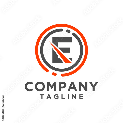 Free Download Letter logo design vector icon with circle line. Minimalist style - GFXLoad