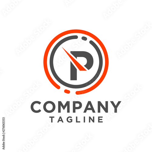 Free Download Letter logo design vector icon with circle line. Minimalist style - GFXLoad
