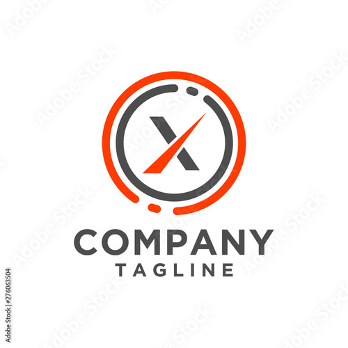 Free Download Letter logo design vector icon with circle line. Minimalist style - GFXLoad