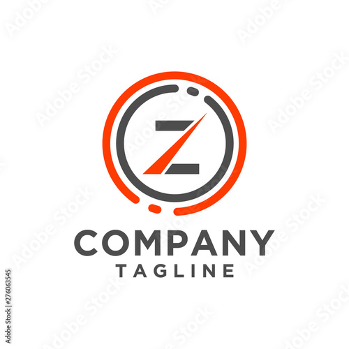 Free Download Letter logo design vector icon with circle line. Minimalist style - GFXLoad
