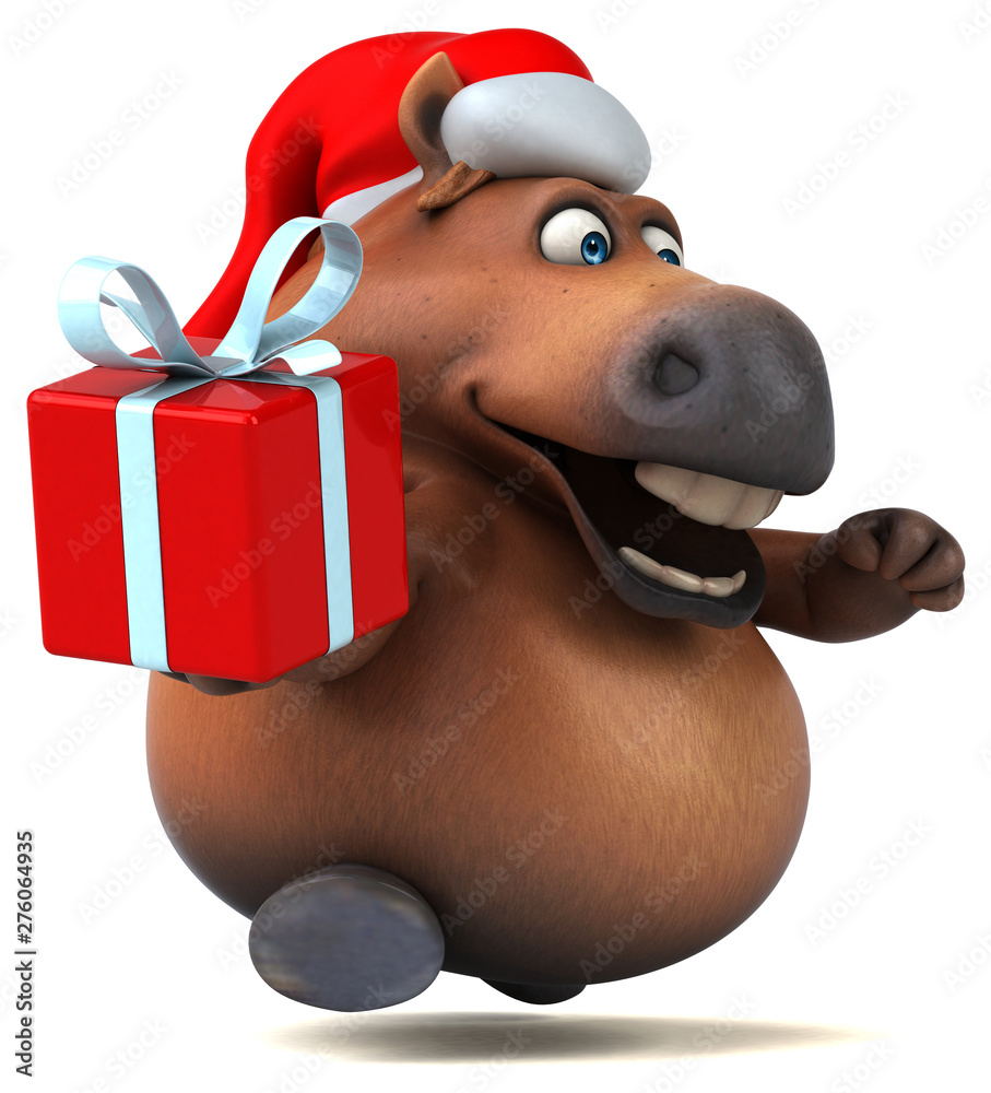 Naklejka premium Fun horse - 3D Illustration