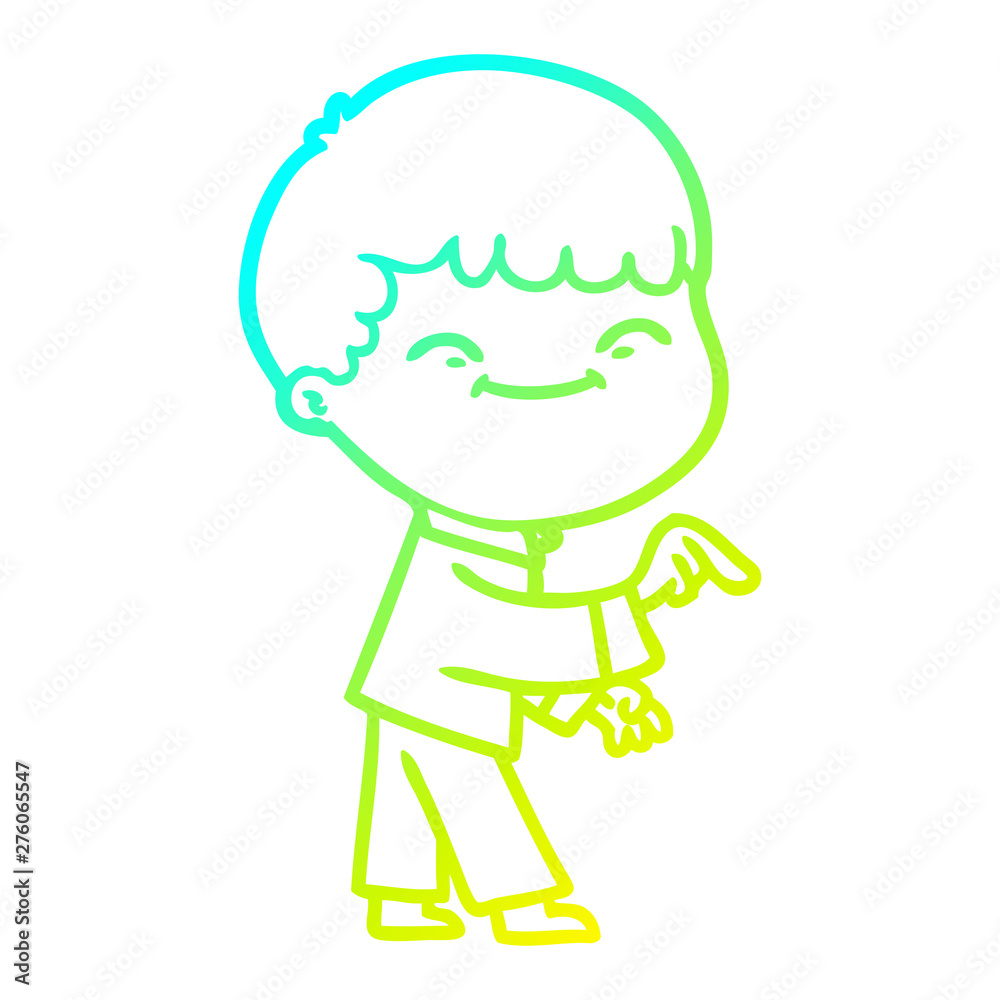 cold gradient line drawing cartoon happy boy cold gradient line drawing cartoon happy boy