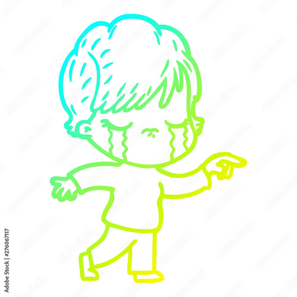 cold gradient line drawing cartoon woman crying cold gradient line drawing cartoon woman crying
