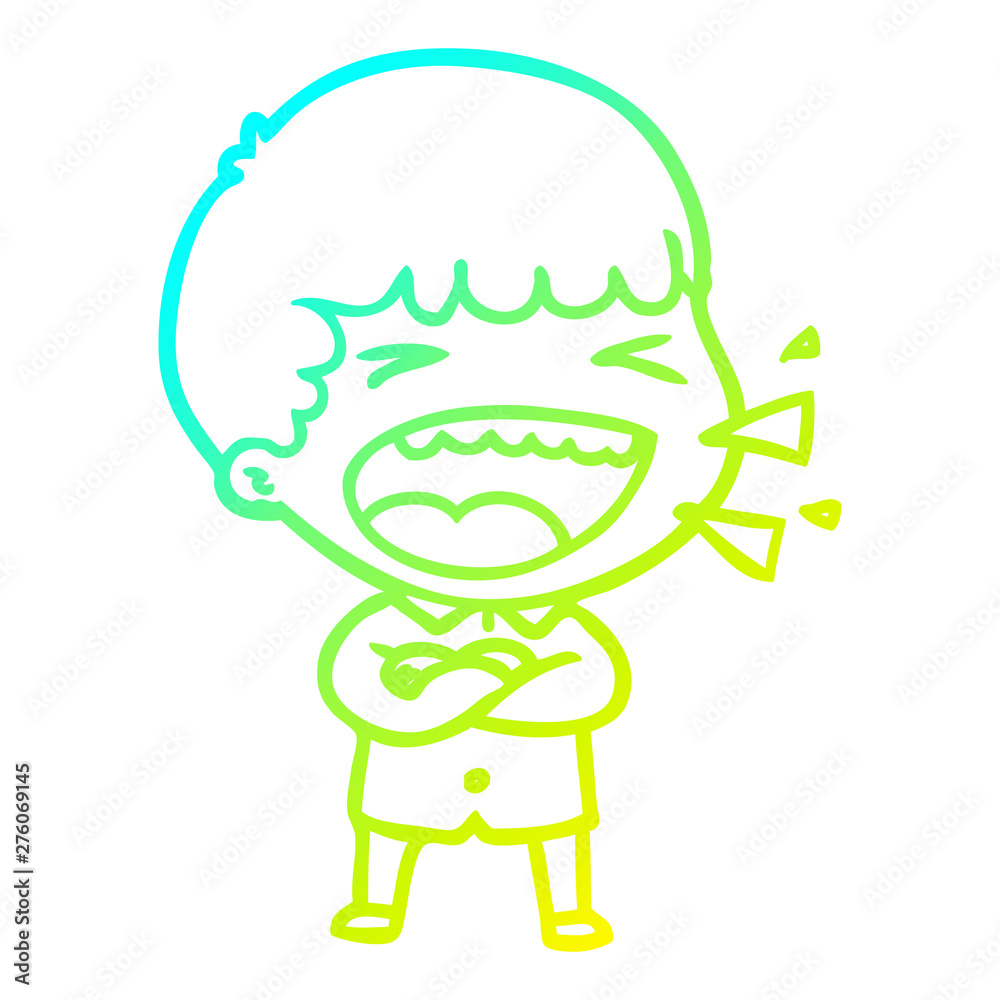 cold gradient line drawing cartoon laughing man cold gradient line drawing cartoon laughing man