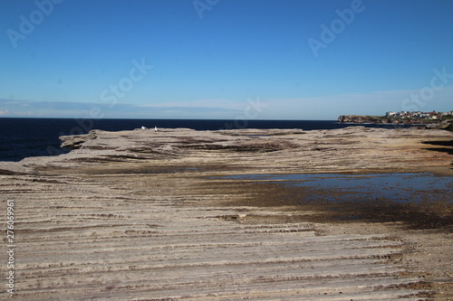 Rock Formations on the Cliff at Coogee Beach Australia