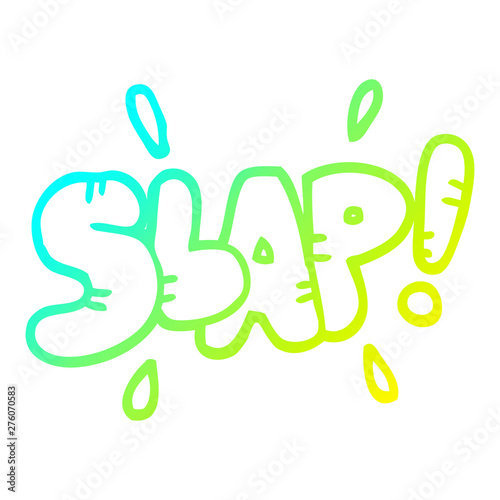 cold gradient line drawing cartoon slap symbol