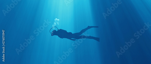 Underocean scuba diver