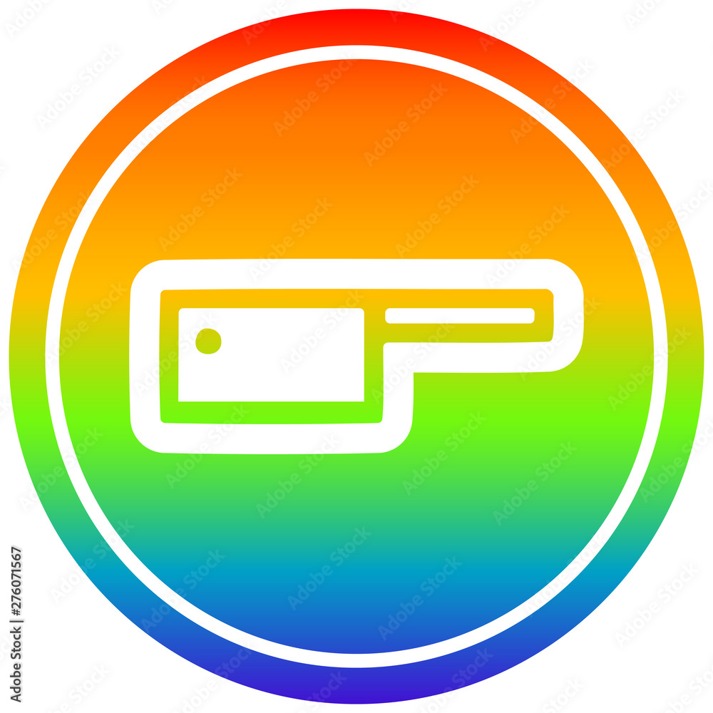 meat cleaver circular in rainbow spectrum meat cleaver circular in rainbow spectrum