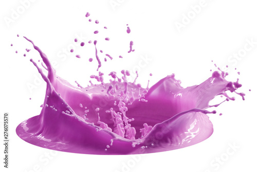 purple paint splash isolated on white background