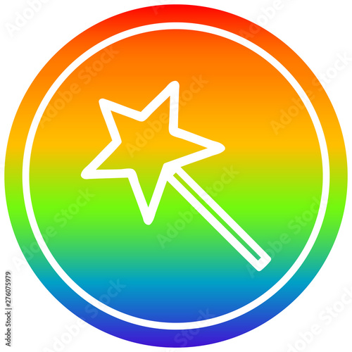 magic wand circular in rainbow spectrum