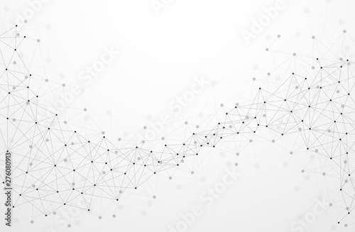 Abstract plexus technology futuristic network background with contrast level. Vector illustration photo