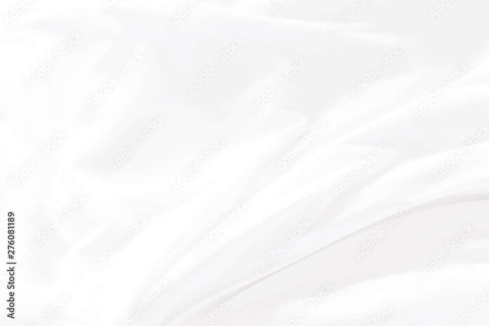 White fabric with soft waves abstract background White fabric with soft waves abstract background