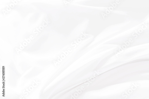 White fabric with soft waves abstract background