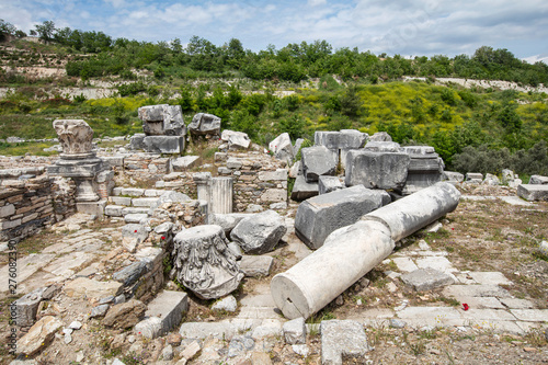 Ancient City of Stratonikeia. Stratonikeia is an ancient city, located inside of the Caria Region. It is now located at today's Eskihisar Village,Mugla Province,Turkey photo