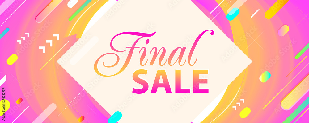 Banner Final Sale summer background Banner Final Sale summer background