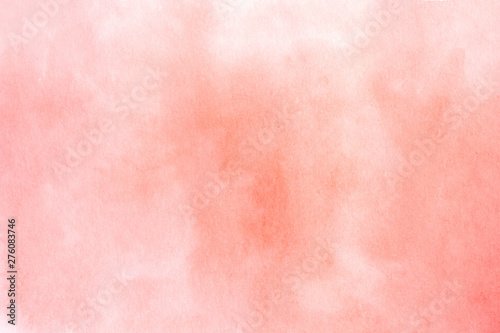 Abstract hand drawn watercolor living coral horizontal background photo