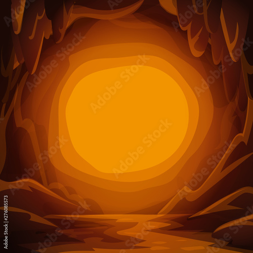 Leinwand Poster Fantastic cavern background