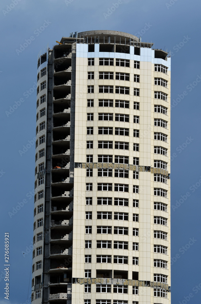 Abandoned more 10 years residential complex construction. Kiev, Ukraine